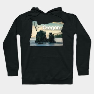 Oregon Destination Landscape Sticker - Crab Rock Hoodie